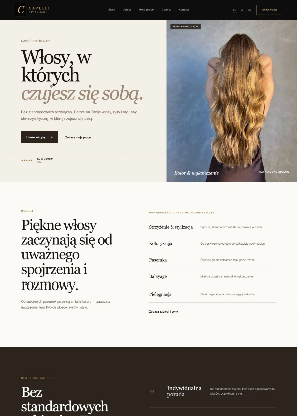 Website designed by Siterr for Capelli Art by Hair